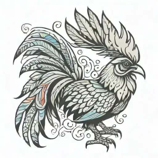 Native Rooster Wearing