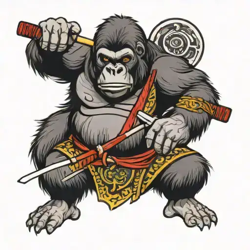 Gorilla With A Katana