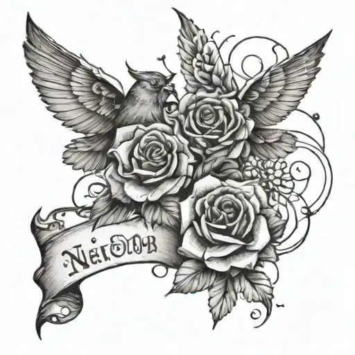 Generate A Small Unique Couple Tattoo Design With A Date And A Meaningful Phrase