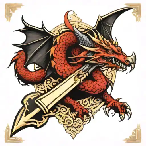 Dragon Card Of Spade Card