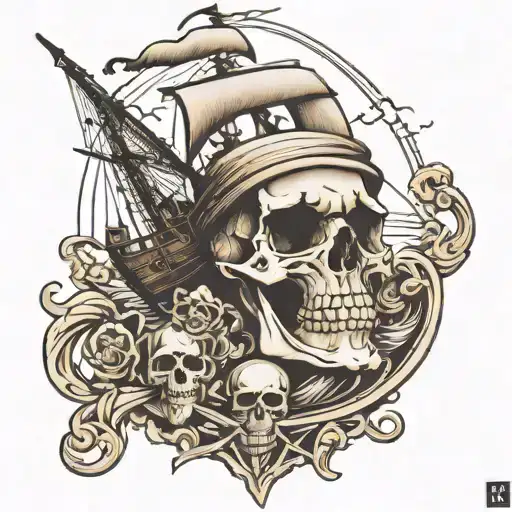 Ship And Skull