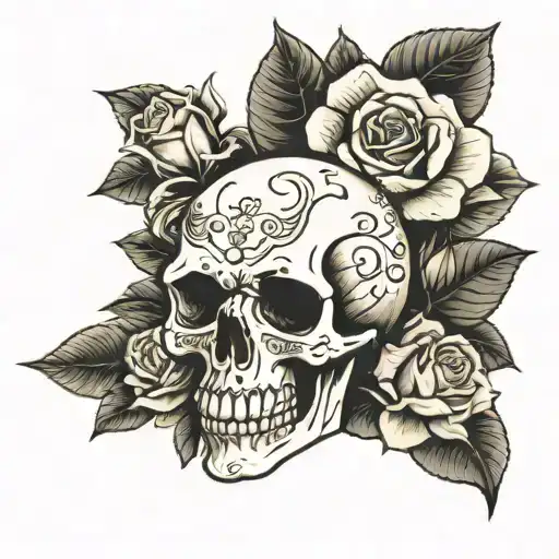 Skull And Roses
