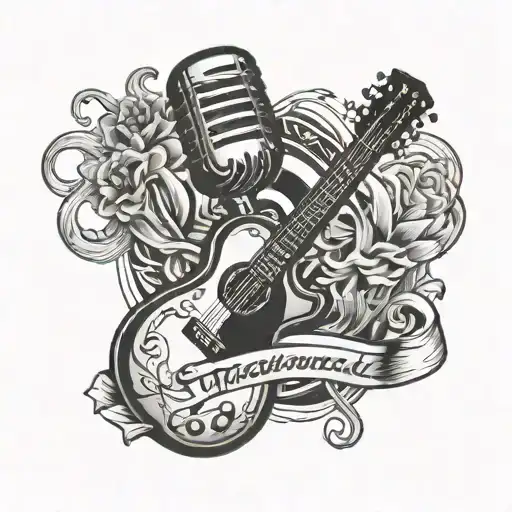 Guitar Microphone Intertwined