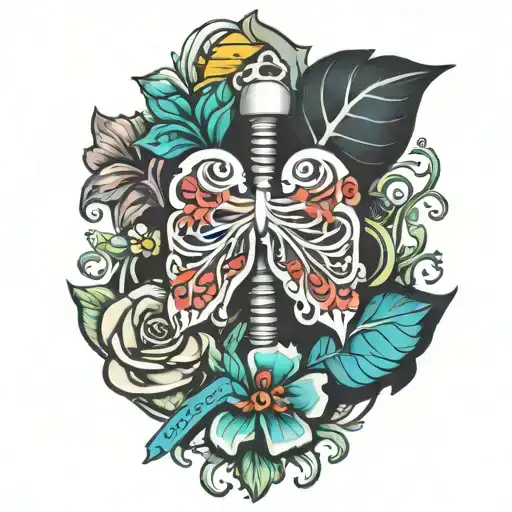 Lung Cancer Mom Tattoo Design