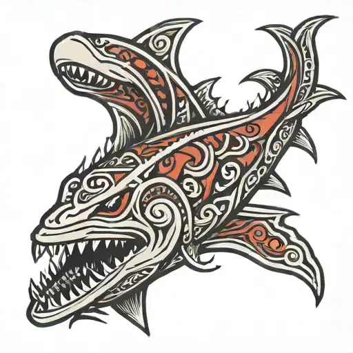 Tribal Hammerhead Shark