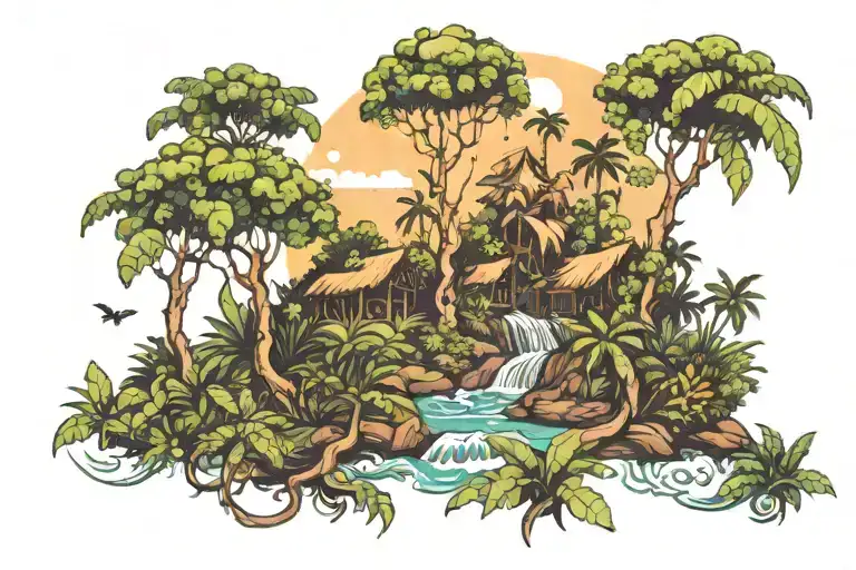 Jungle Forest With Trees