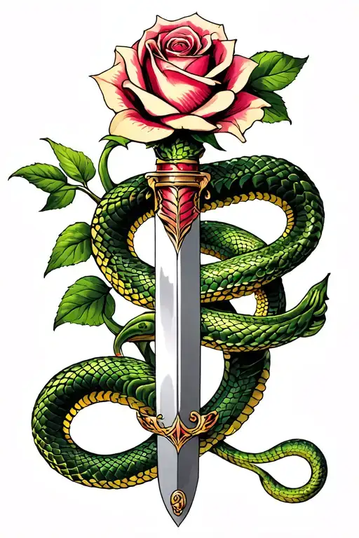 Rose Snake Dagger