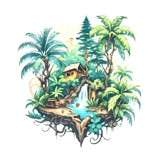 Jungle Forest With Trees