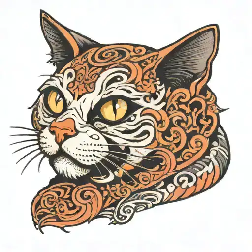 Ghost Face Cat Wearing