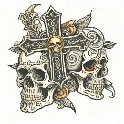 Cross Next To The Skull