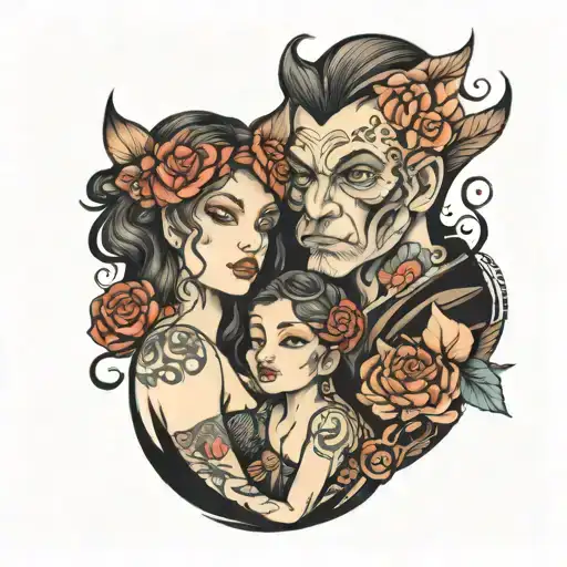 2 Daughters And Father