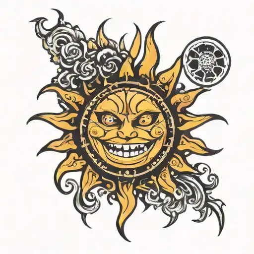 Evil Grinning Sun Star