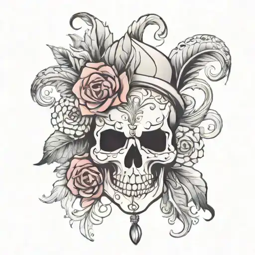 I Want A Skull Wearing A Theatrical Mask