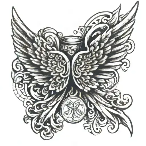 Angel Wings With Date