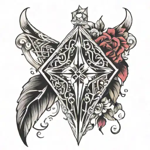Back Of The Neck Diamond Tattoo Design