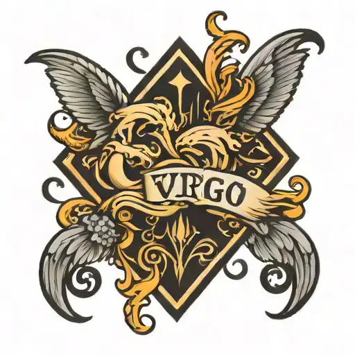 Virgo Symbol Incorporated With Scorpio And Aries