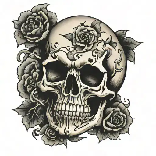 Skull Mimetic Mori Memento Vivere