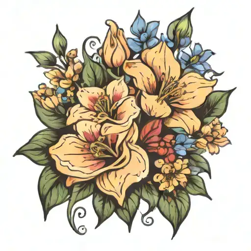 May & November Birth Flower Bouquet