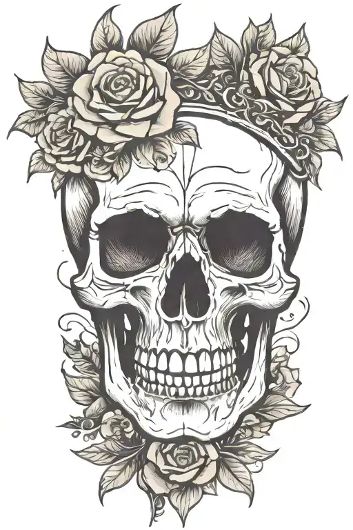Skull Crown Flowers