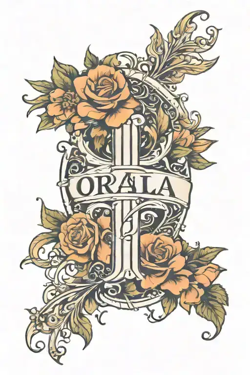 The Word Oralia In Vertical Alignment And Different Fonts