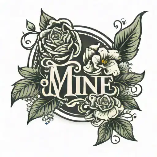 The Word Mine With The July Birth Flower Growing