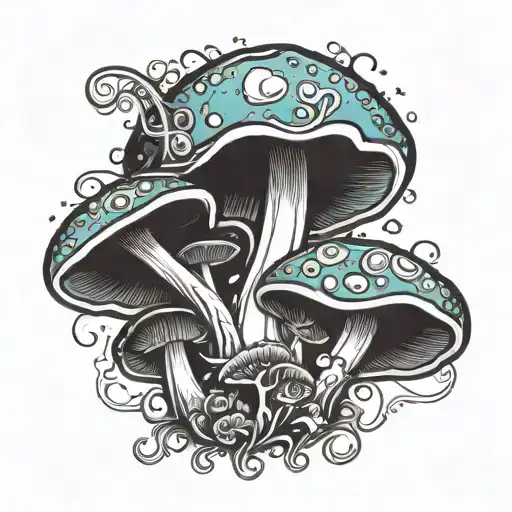 Psychedelic Mushroom With Times Like These Words