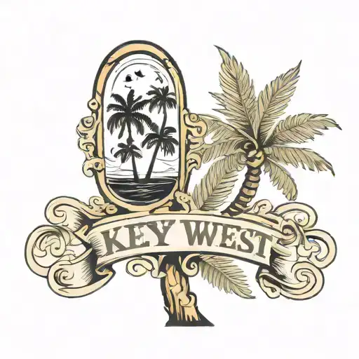 Key West Mile Marker Zero Palm Trees Coordinates