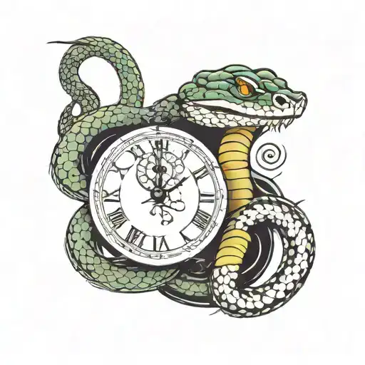 Snake Money And Time Clock