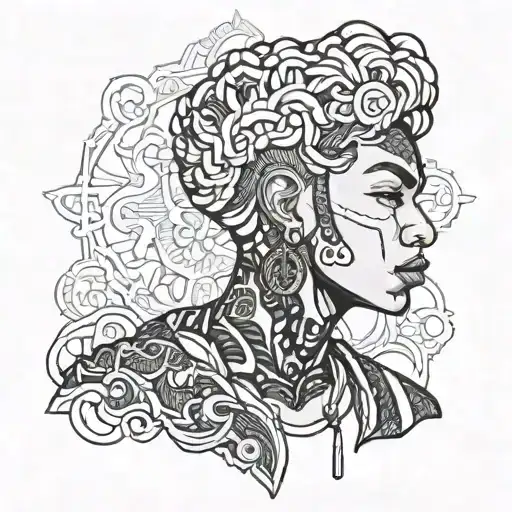 Androgynous Black Boy Wearing Neon Lace