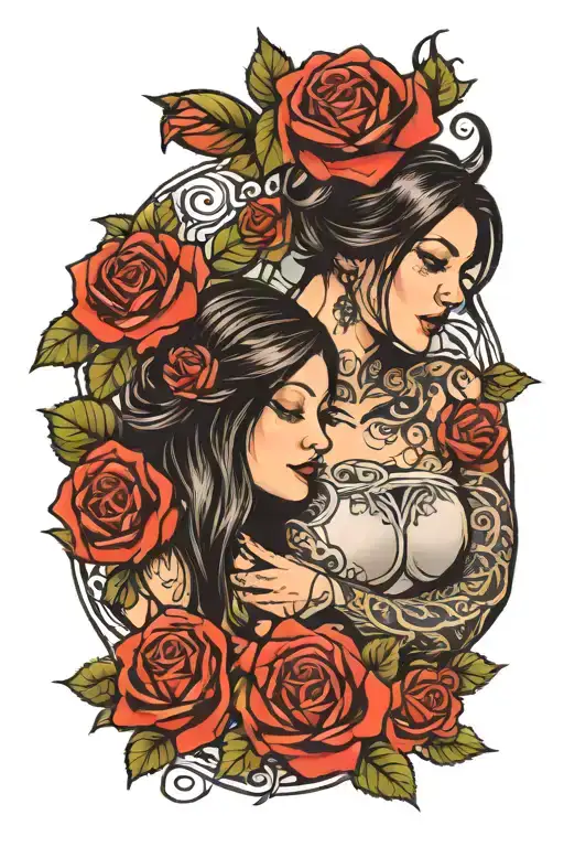 Rose With Rachel Making Up The Stem Rose