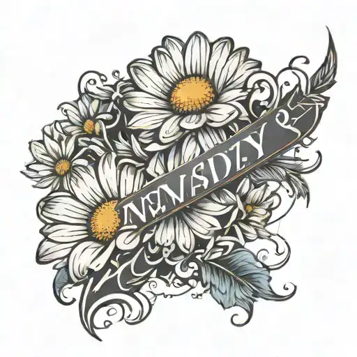 Daisy Name Tattoo Sleeve