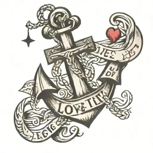 Anchor With The The Words Love Levi Across It