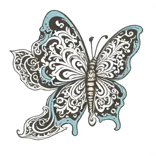 The Word Ethan Shaped Like A Butterfly