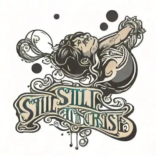 Still I Rise Quote Upside Down With Hanging Balloon On One Side