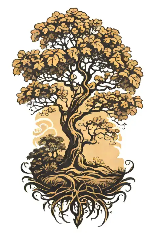 Walnut Tree Silhouette