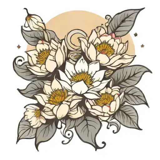 Moon And Lotus Flower Bouquet