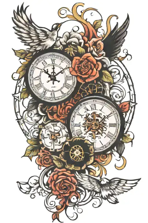 Meaningful Tatooo Clock Face