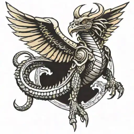 Winged Dragon Of Ra Egyptian God