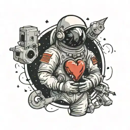 Astronaut Holding The Heart