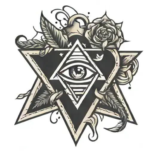 Adoption Symbol With Heart Broken Around The Triangle