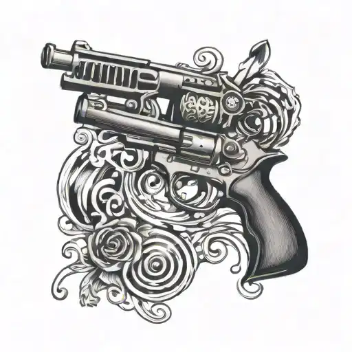 Gun And Music Notes