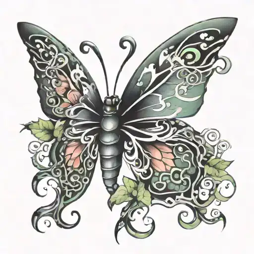 Dragon Butterfly On Hip