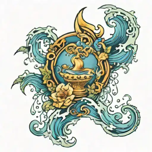 Aquarius Waterfall With Virgo Earth