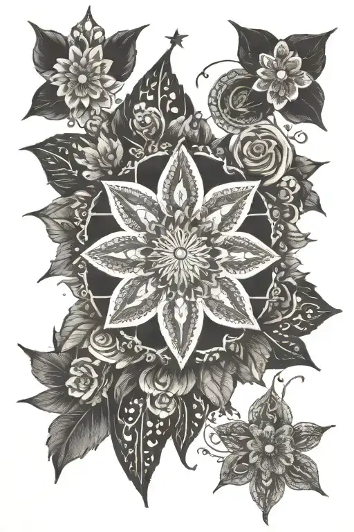 Flower Mandala Moon Star Needle Thread Weaving