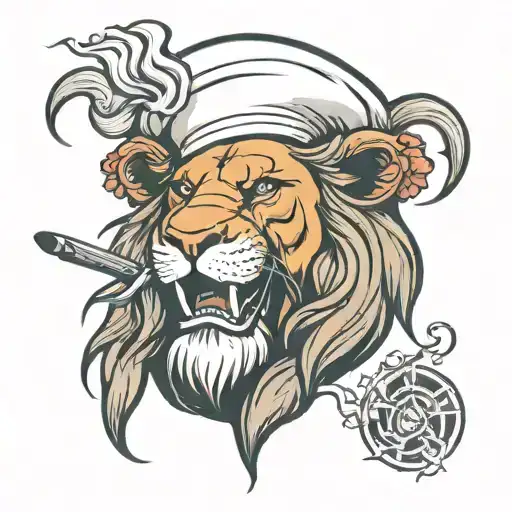 Lion Chef Hat & Smoking