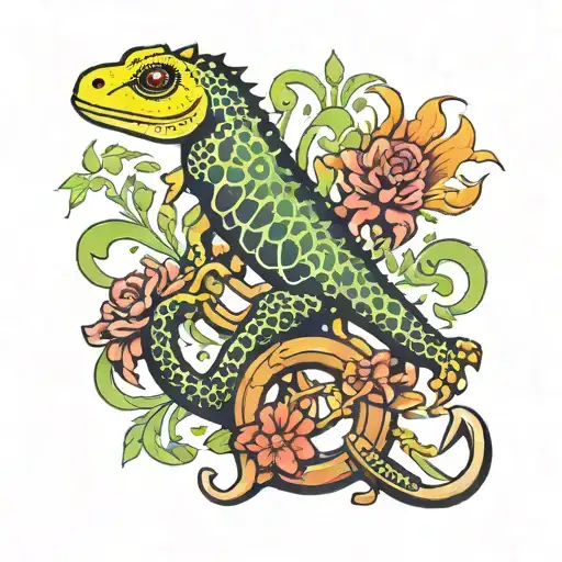 Family Gecko Paw Print Birds Anchor Brestcancer Ribben