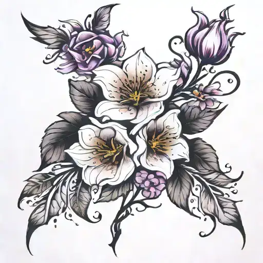 Partial Blackout With Purple Flowers