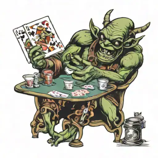 Night Goblin Playing Poker