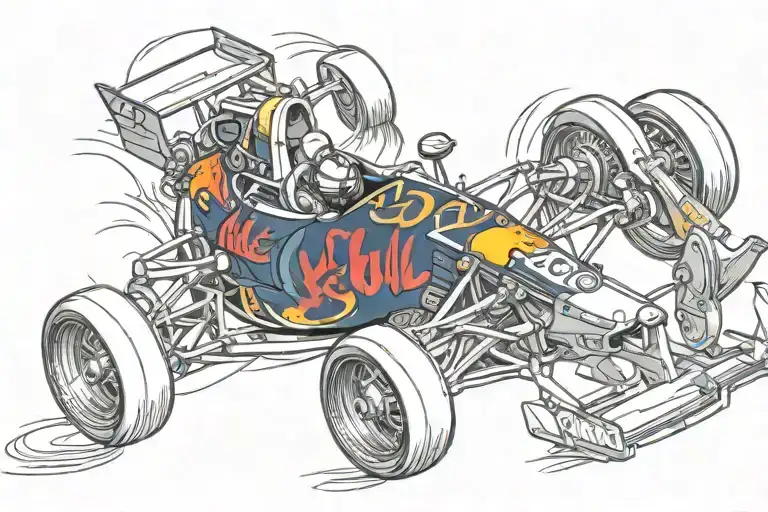 F1 Red Bull Car Driving