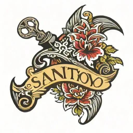 Wrist Tattoo With The Word Santoyo